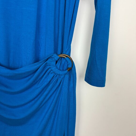 Free People Alyssa Long Sleeve Boho Wrap Maxi Dress Blue Small - Picture 5 of 10